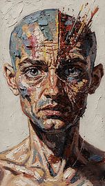 Chaotic Mind Layers Portrait by Aden Pink Studio