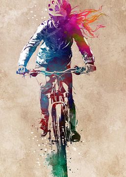 Stadsfiets sport kunst #fiets van JBJart Justyna Jaszke