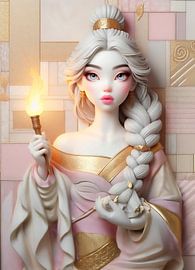 Princesse au flambeau... sur Ans Bastiaanssen