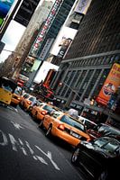 Yellow cabs on the streets of new york city