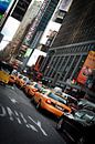 Yellow cabs on the streets of new york city by Malu de Jong thumbnail