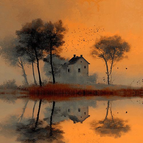 The House on the Orange Fog | Where Memory and Sunrise Merge