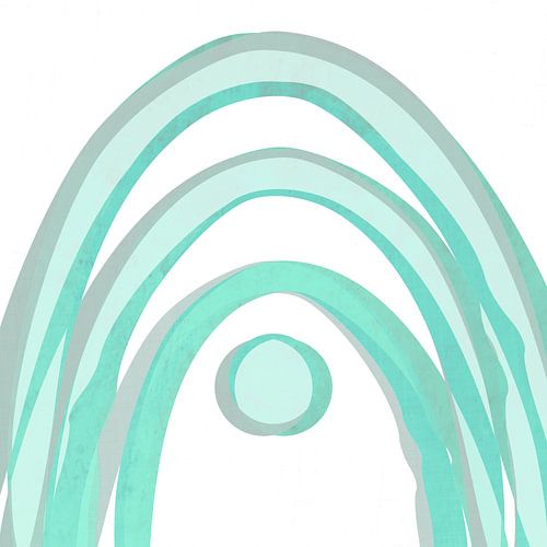 Retro regenboog zomerdag