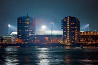 De Kuip met watertaxi (versie 1/2) van Anton de Zeeuw thumbnail