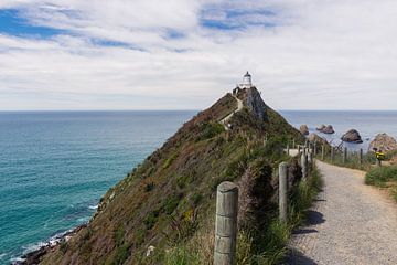 Vuurtoren bij de Catlins, Nieuw-Zeeland van Linda Schouw