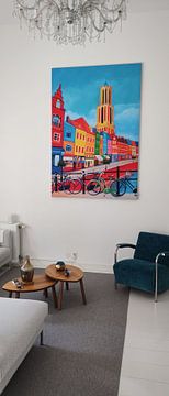 Kundenfoto: Malerei Utrecht mit dem Dom von Kunst Kriebels