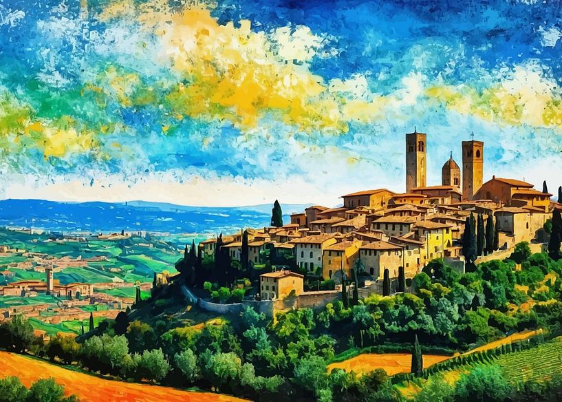 The Stunning Skyline of San Gimignano 2 by MIROKKU