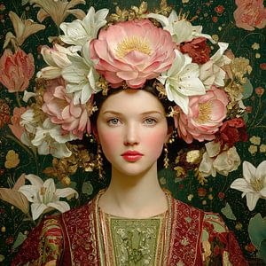 Die blumige Frau