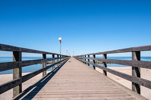 Pier on the Baltic Sea coast in Wustrow