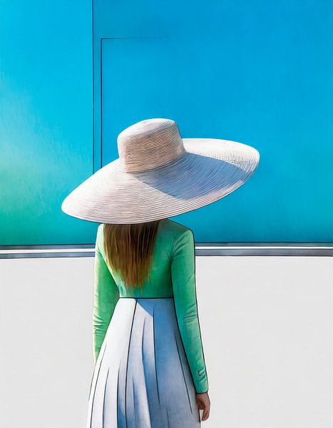 Lady with the hat van Fine Art Studios