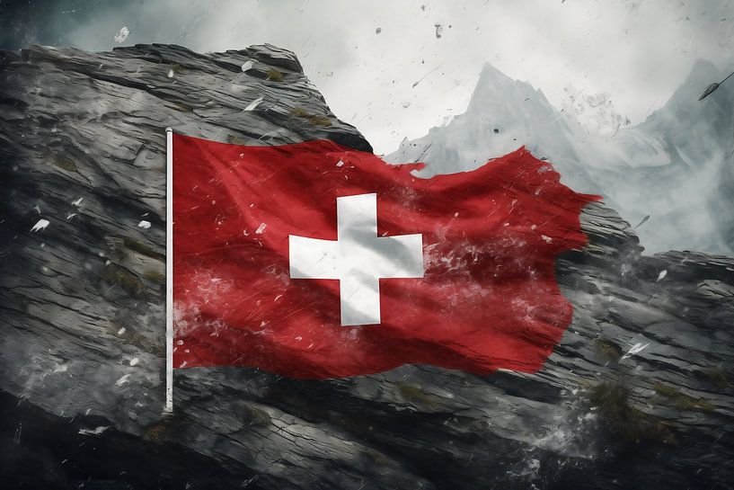 Flagge Schweiz von fernlichtsicht