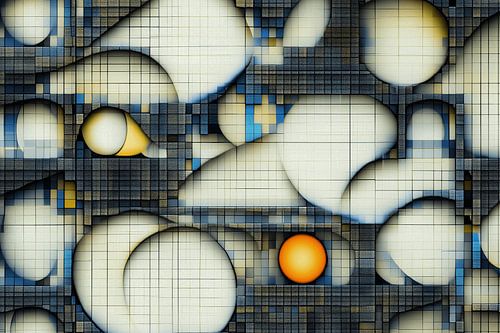 Abstract werk wiskundig-organisch