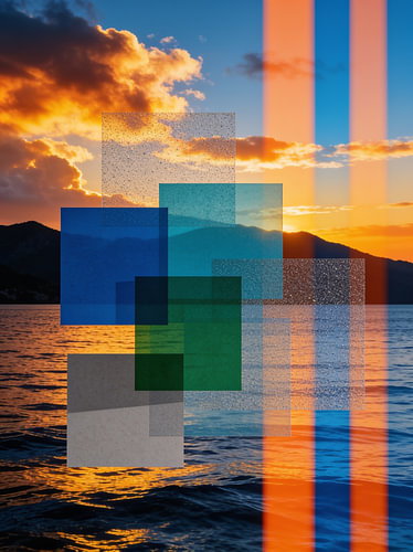 Couleurs au-dessus de la mer