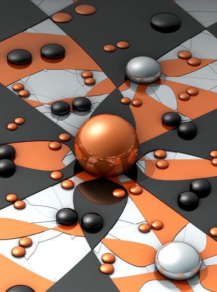 3D-Rendering von Kieselsteinen von W J Kok