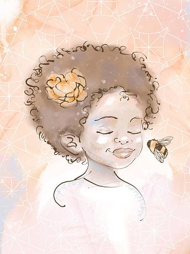 Das Mädchen und die Biene l für Kinder