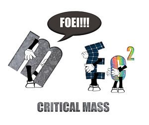 Science pun - Critical Mass. van Richard Wareham