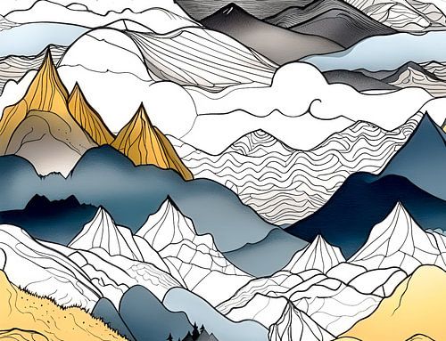 Abstract berglandschap