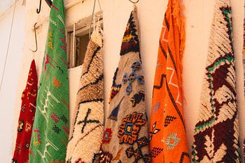 Gekleurde kleden Marokko