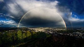 Rainbow over Pforzheim by Marcel Hechler