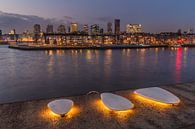 Noordereiland in Rotterdam bij zonsondergang van Peter Hooijmeijer thumbnail