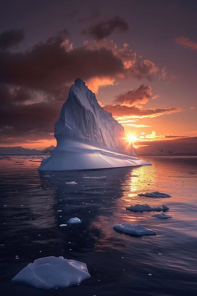 Magisches Licht hinter dem Eis von fernlichtsicht