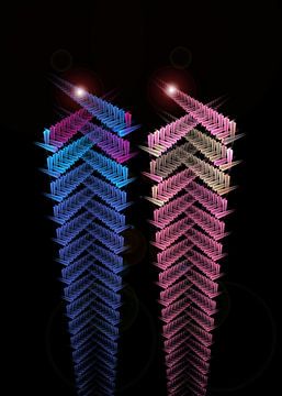 Fractal Two Towers #fractal #abstraction