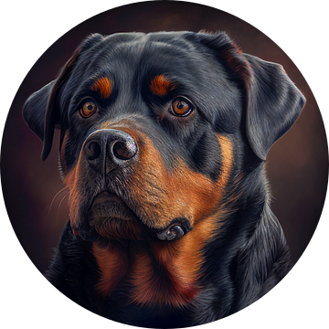 Portret van een Rottweiler Illustratie van Animaflora PicsStock