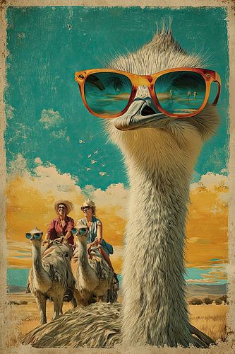 Outback Hitchhike – Retro Travel Poster Humor