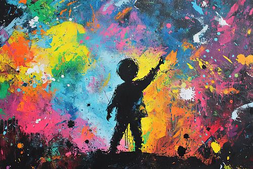 Verspielte Kinderkunst von Blickfänger Gemälde