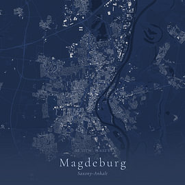 Historische Landkarte von Magdeburg, Deutschland von Ortsdrucke