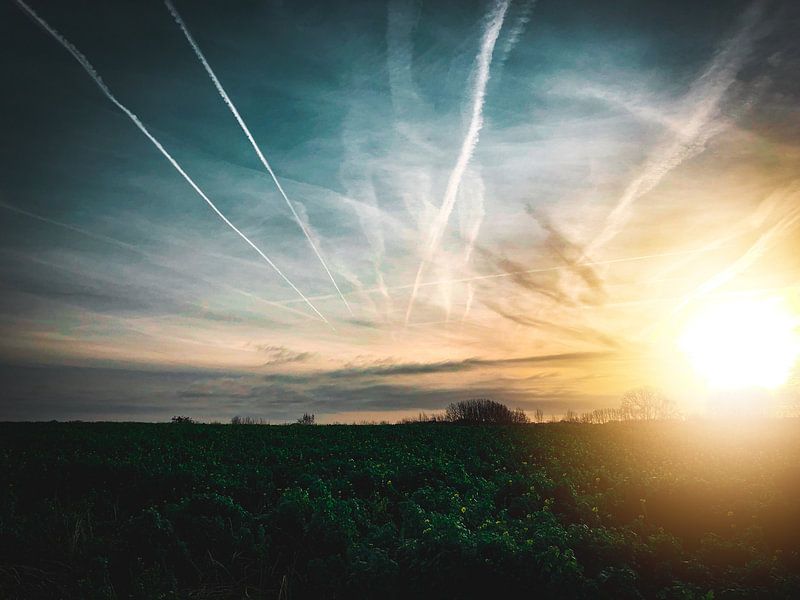 Sonnenaufgang Flämische Felder von Anthony De Rouck