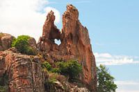 Heart in rock at Calanches de Piana in Corsica
