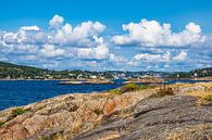 Blick von der Insel Merdø auf die Stadt Arendal in Norwegen von Rico Ködder Miniaturansicht