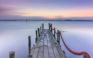 Steg an der Lagune, Portugal (1)