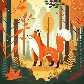 Fuchs im Wald von Harvey Hicks
