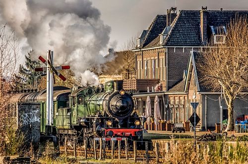 Stoomtrein Simpelveld bij vertrek uit Simpelveld