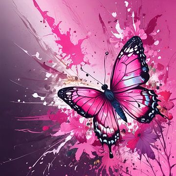Vleugels van poëzie: De roze vlinder van ButterflyPix