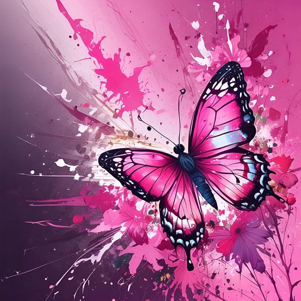 Wings of poetry: The pink butterfly by ButterflyPix