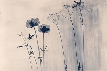 Botanisch abstract in Japandi stijl van Japandi Art Studio