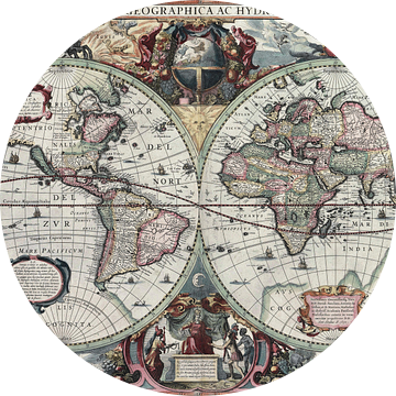 New Geographic and Hydrographic Map of the Whole World, 1630