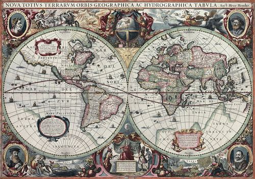 New Geographic and Hydrographic Map of the Whole World, 1630
