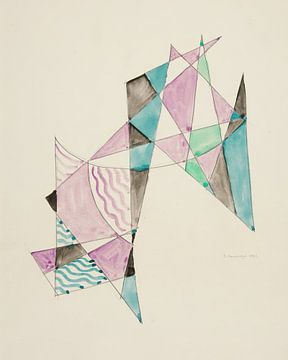 Abstractie op basis van zeilen, IX (1921) van David Kakabadze van Peter Balan
