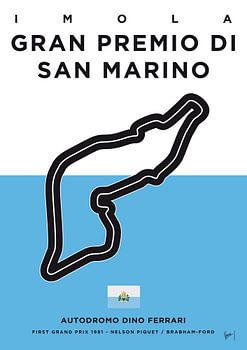 My F1 IMOLA Track Minimal Poster