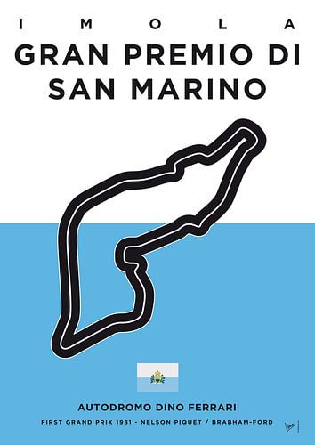 My F1 IMOLA Track Minimal Poster by Chungkong Art