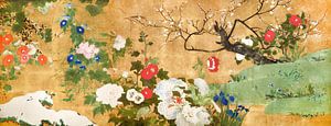 Japanse kunst. Bloemen van de vier seizoenen door Saito Ippo. van Dina Dankers