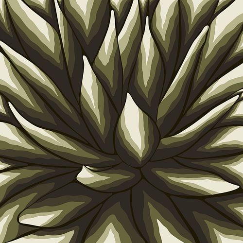Oase - Cactus donker groen van Studio Hinte