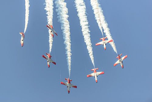 Patrulla Águila van de Spaanse luchtmacht in actie.