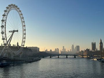 London ochtend blik op Eye van Djayden Overwater