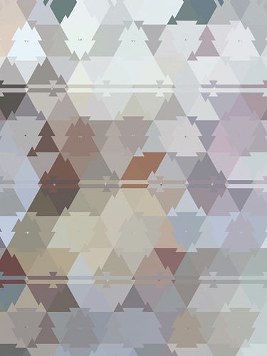 Abstract triangles in blue purple and beige tones