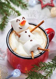 Bonhomme de neige dans une tasse